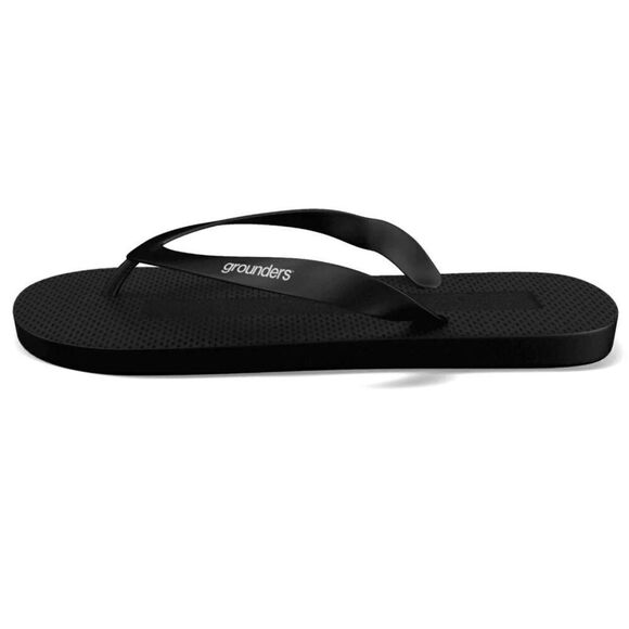 EARTHING GROUNDERS BLACK GROUNDING FLIP FLOPS SANDALS WOMENS SIZE 7 EUR 37 NEW - Picture 3 of 5